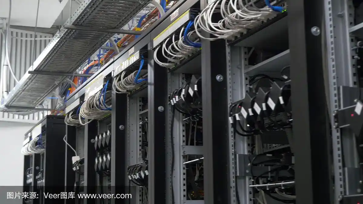 A vast mining farm setup with numerous rigs