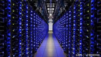 A large-scale Bitcoin mining farm powered by renewable energy sources.