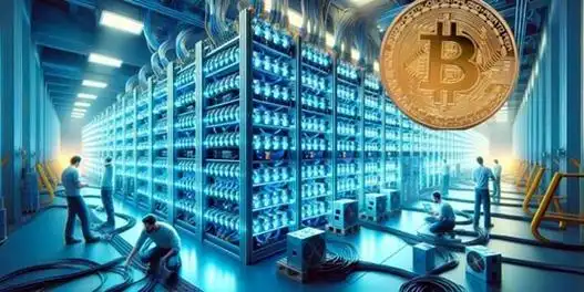A modern mining farm equipped with advanced technology
