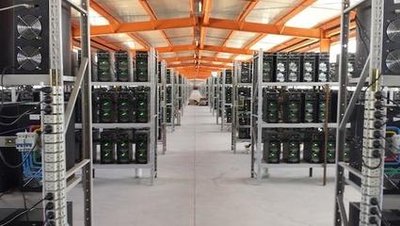 Modern mining farm hosting multiple refurbished mining machines
