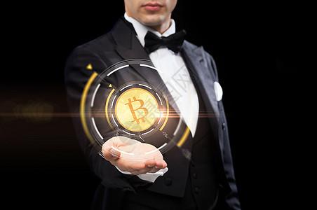 Bitcoin mining farm with rows of ASIC miners processing transactions